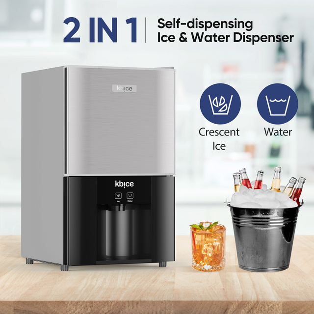 KBICE 2 in 1 Ice & Water Dispenser Countertop