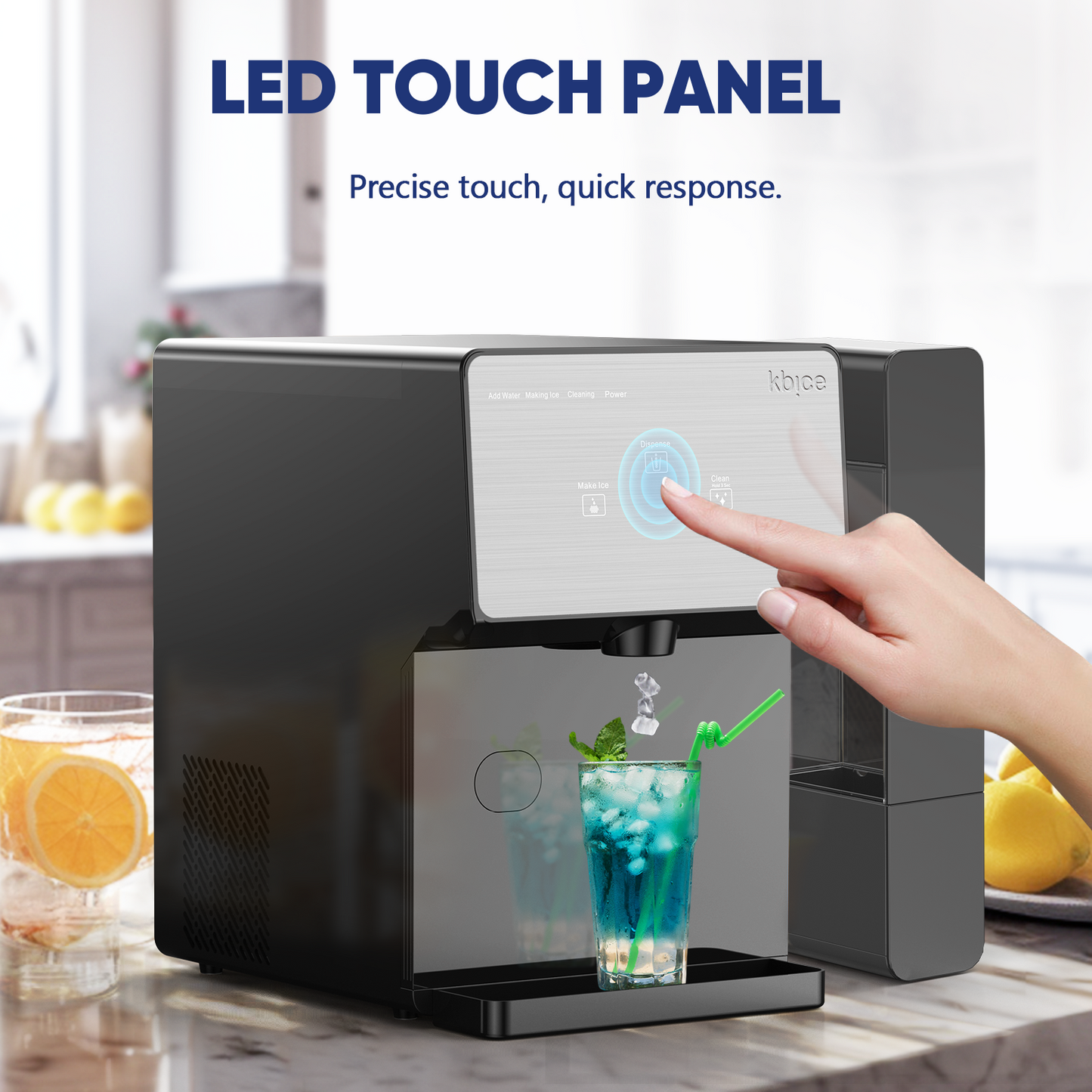 Glacier Self-dispensing Nugget Ice Maker With Water Tank