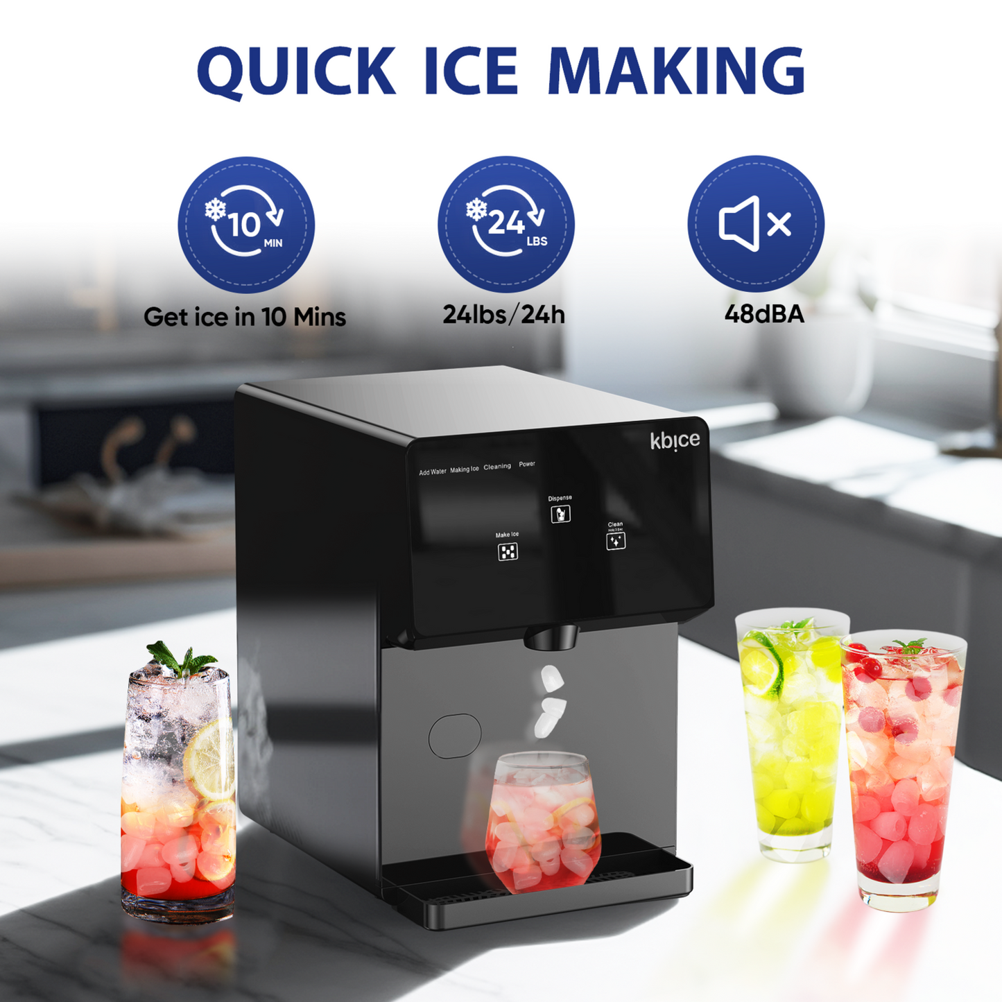 KBICE Self-dispensing Bullet Ice Maker