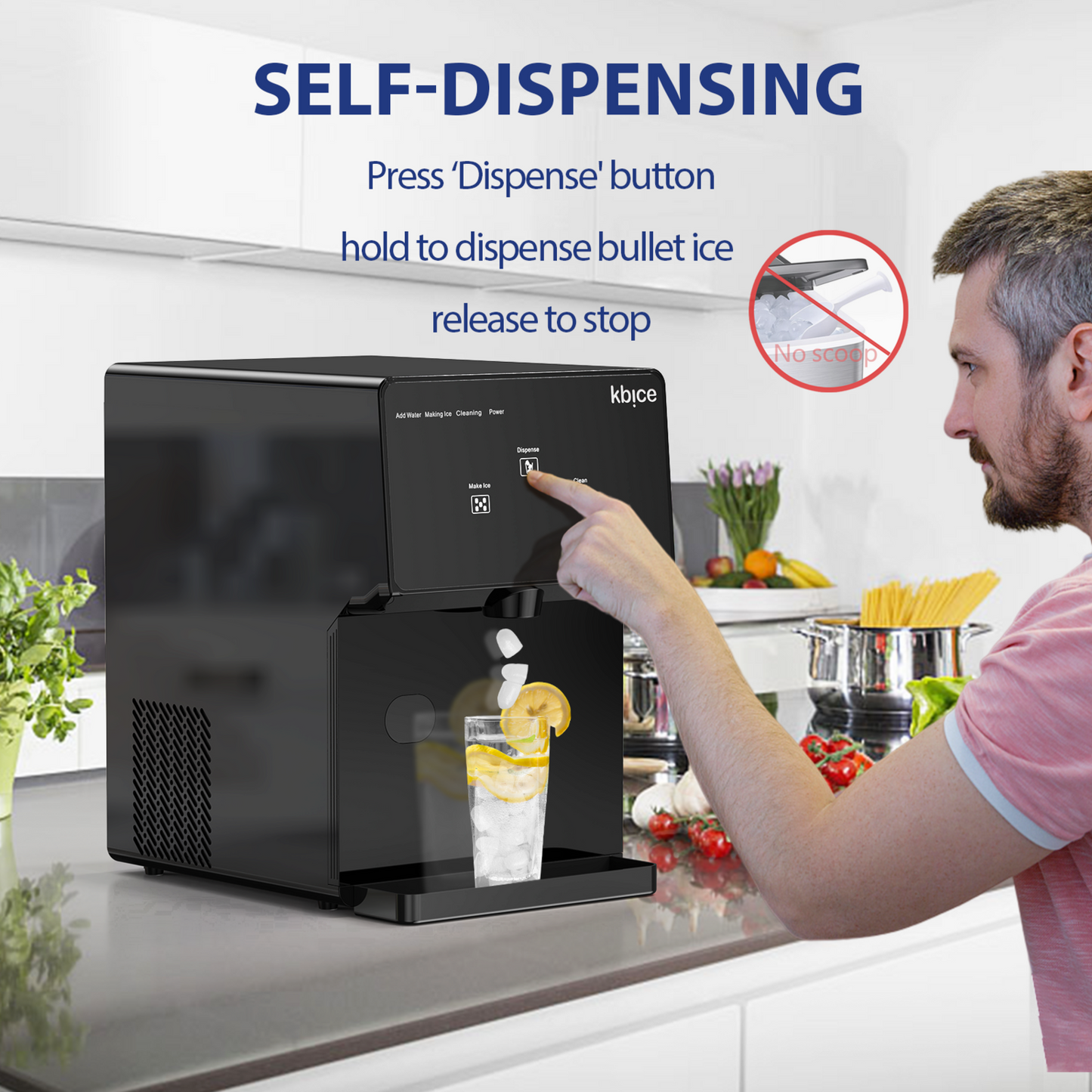 KBICE Self-dispensing Bullet Ice Maker